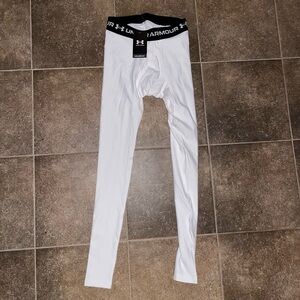 NWT Under Armour ColdGear OG Leggings Mens Medium White